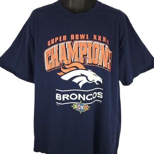 Denver Broncos T Shirt Vintage 90s 1998 Super Bowl XXXII Champions NFL Football